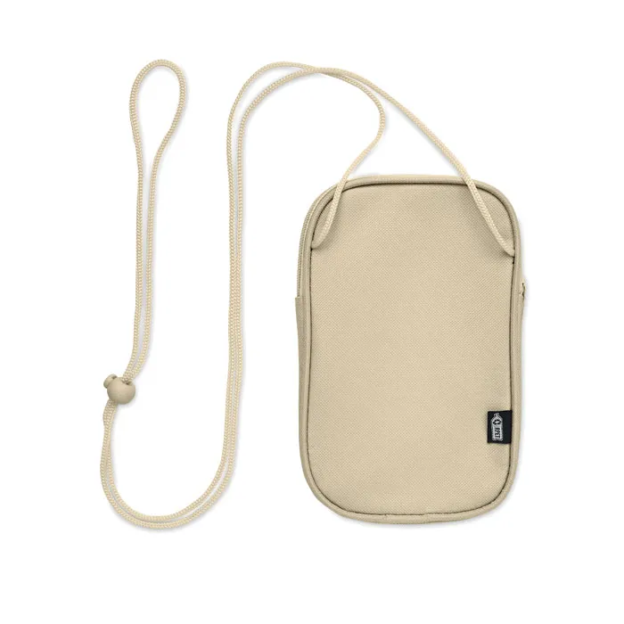 RPET cross body travel pouch