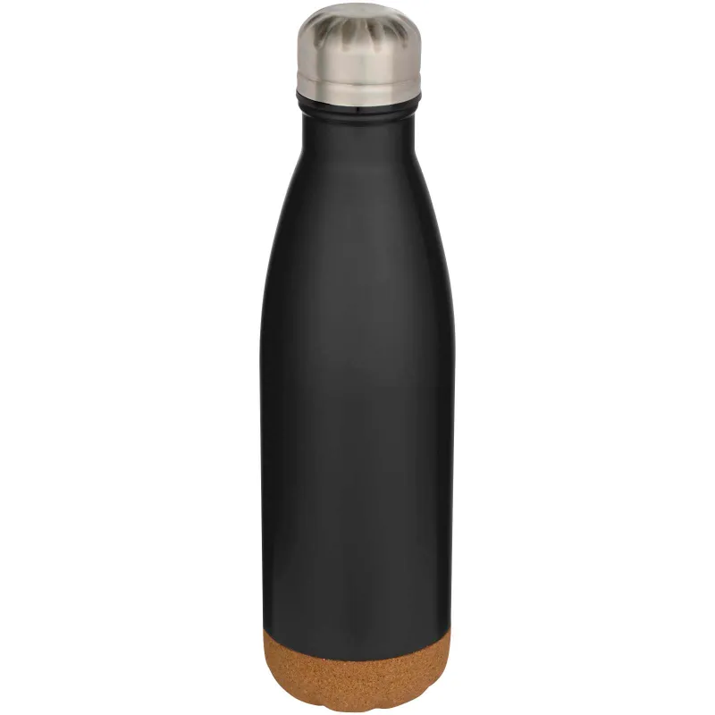 Cove 500 ml double wall vacuum insulated stainless steel water bottle with cork details