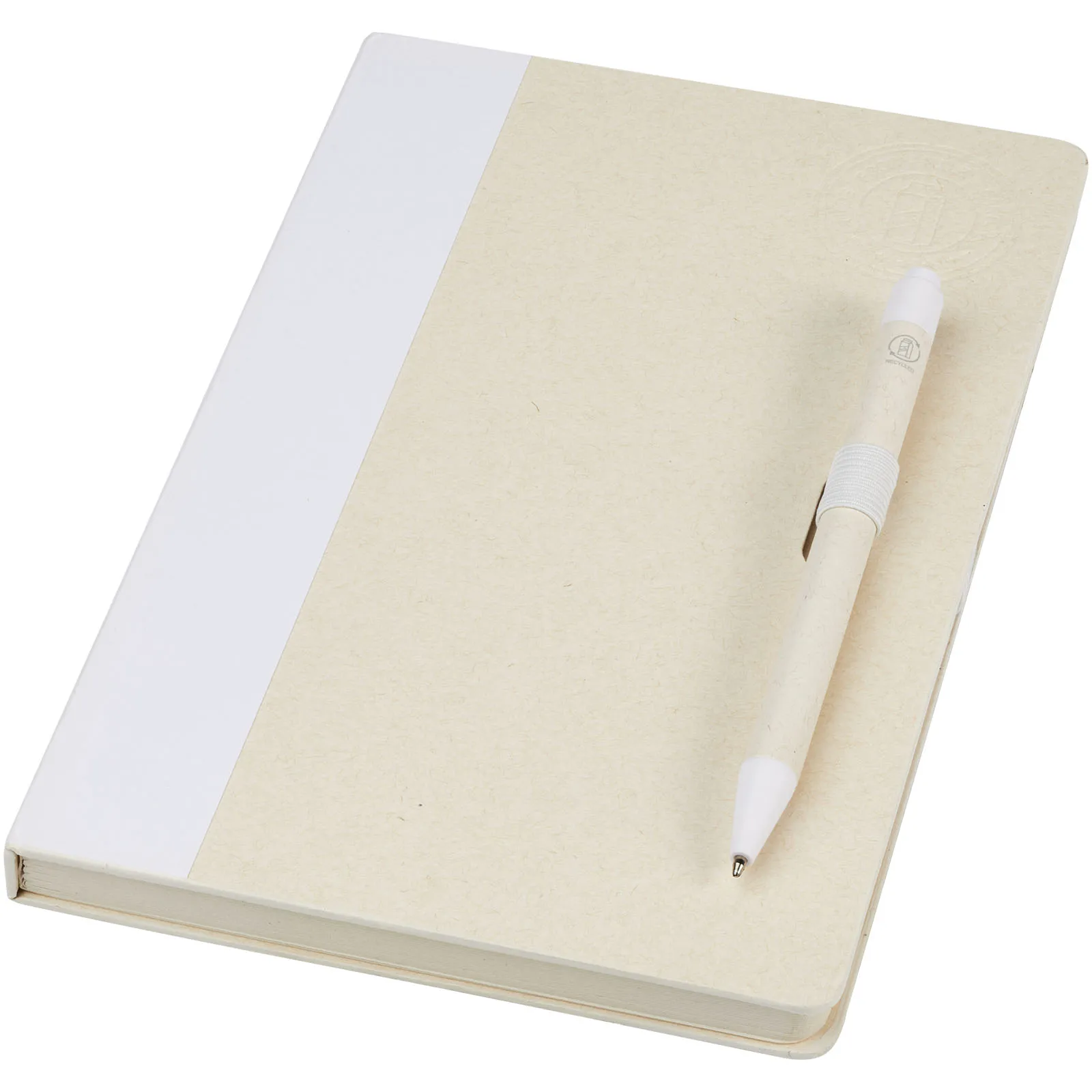 Dairy Dream A5 size reference recycled milk cartons notebook and ballpoint pen set