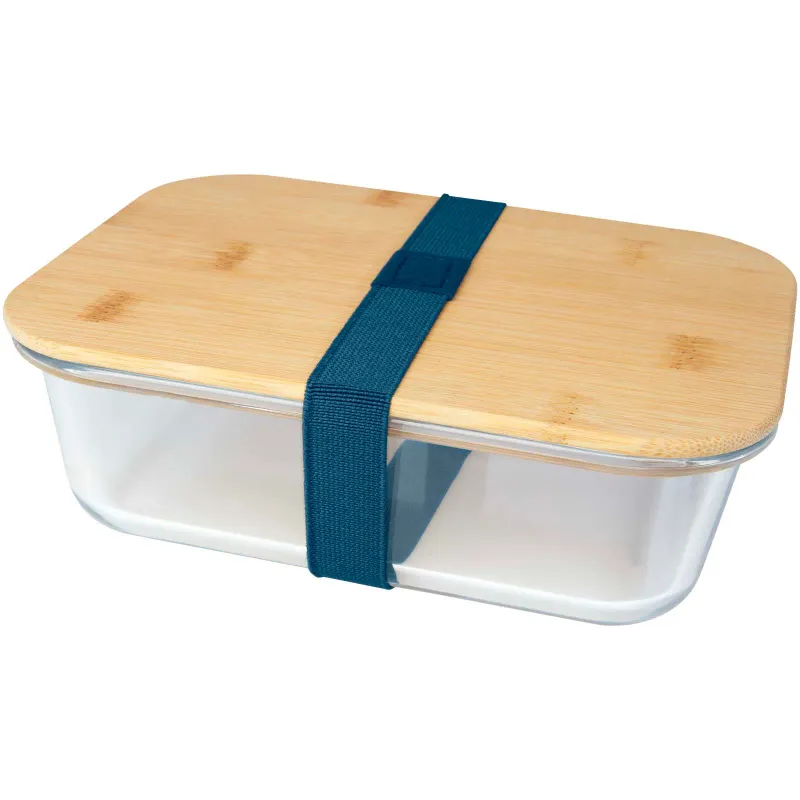 Roby 1000 ml glass lunch box with bamboo lid