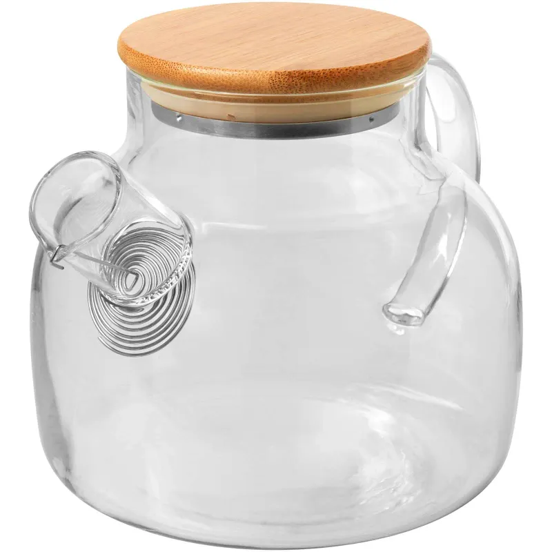 Zen tea pot with strainer and bamboo lid