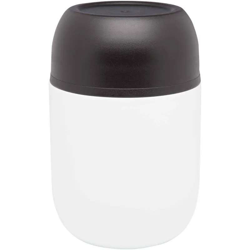 Supo 480 ml double-walled recycled stainless steel lunch pot with foldable spoon