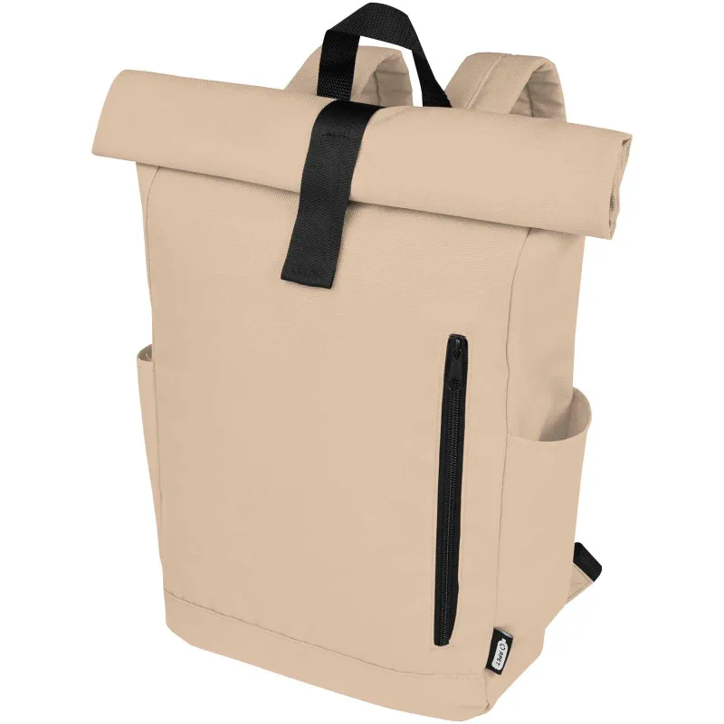 Byron 15.6" GRS RPET roll-top backpack 18L