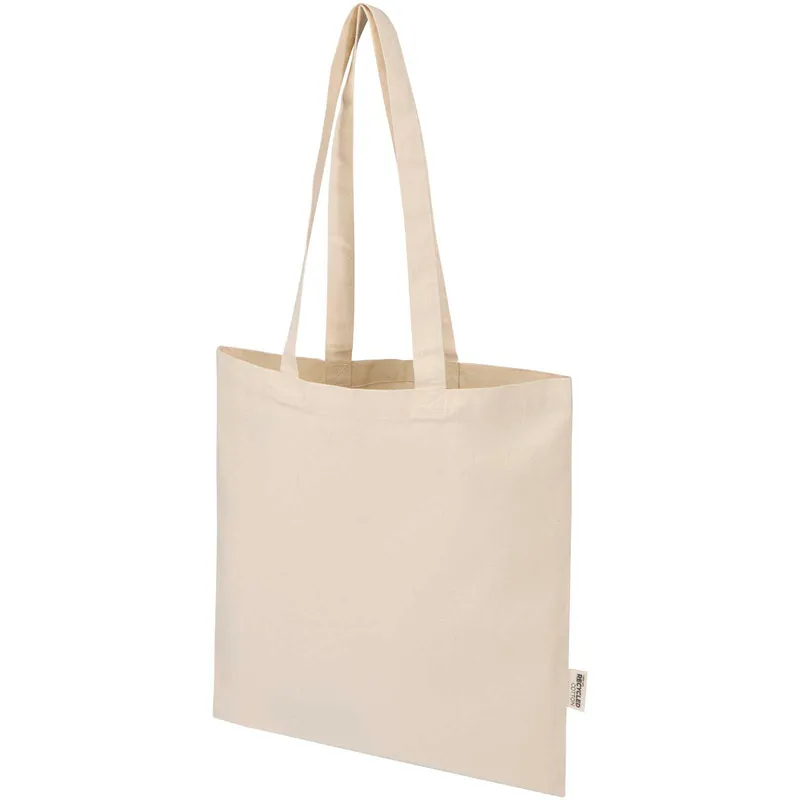 Madras Blend 140 g/m² GRS recycled cotton tote bag 7L