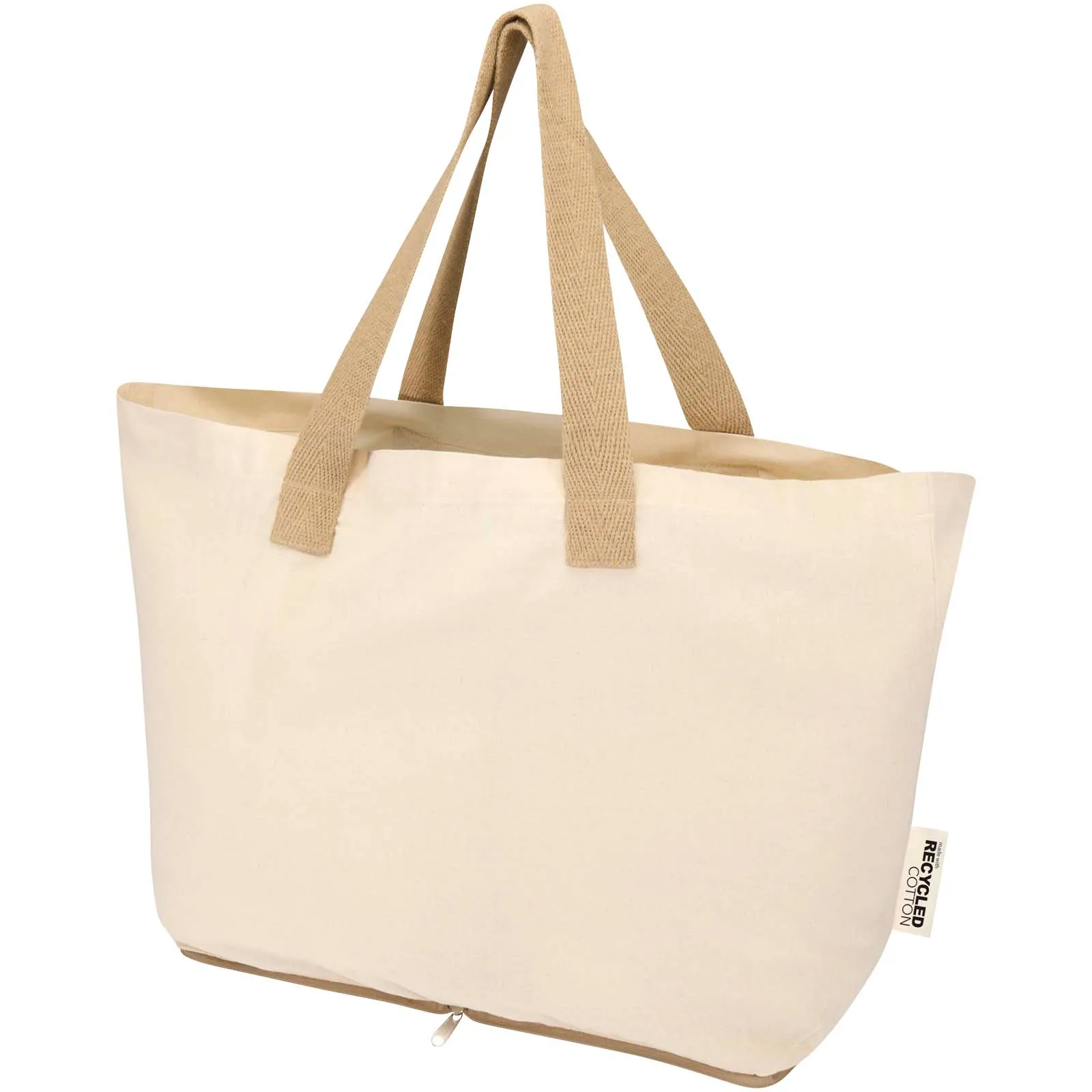 Sierra 140 g/m² GRS recycled foldable cotton tote bag 12L