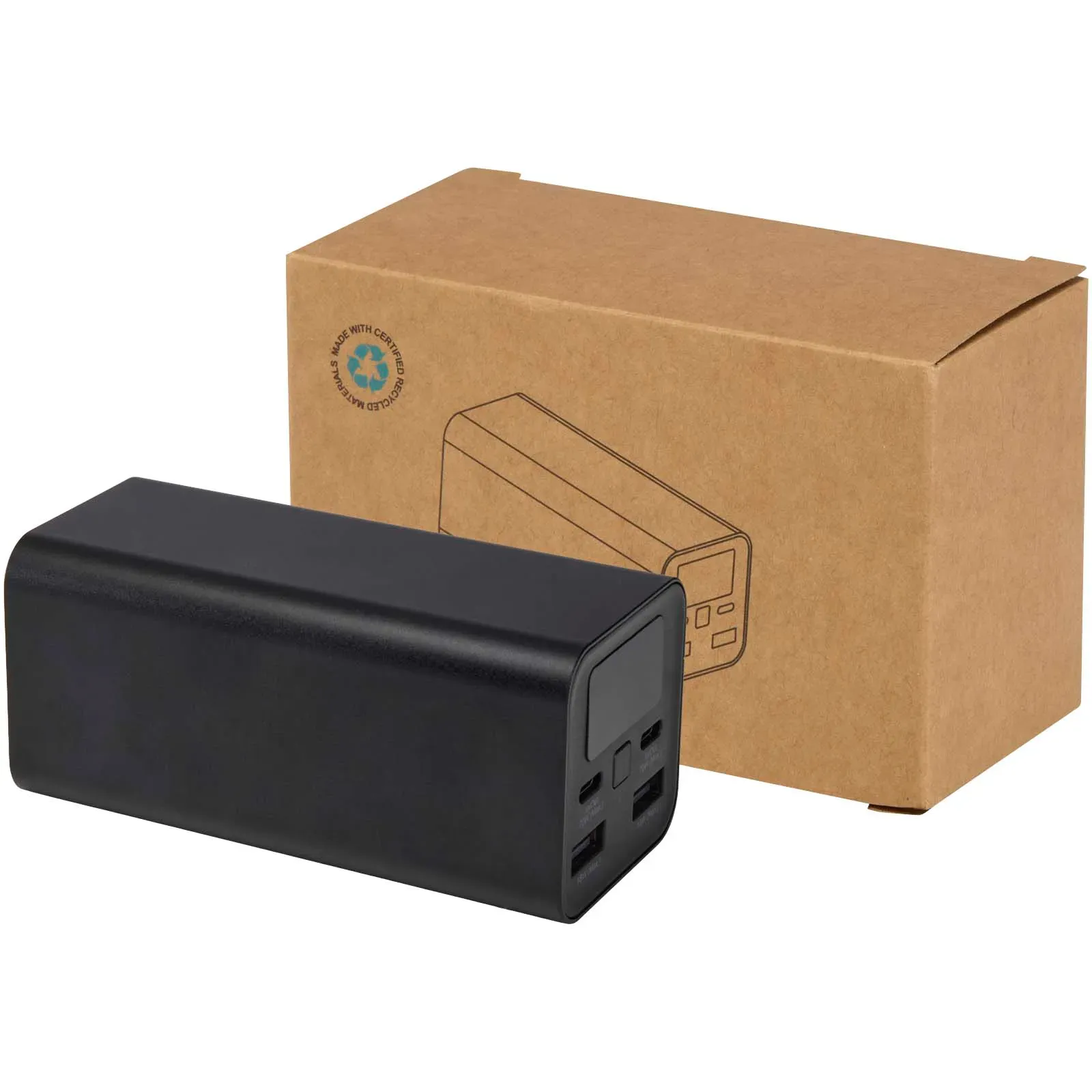 Acamar 20.000 mAh 70W recycled aluminium laptop power bank
