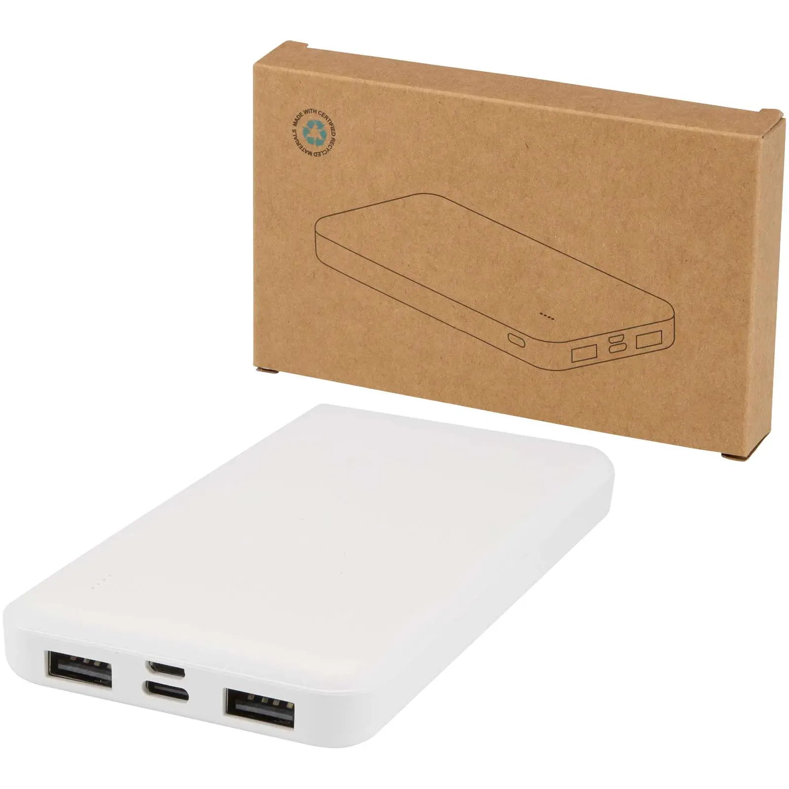 Intan 10.000 mAh 10W recycled plastic power bank