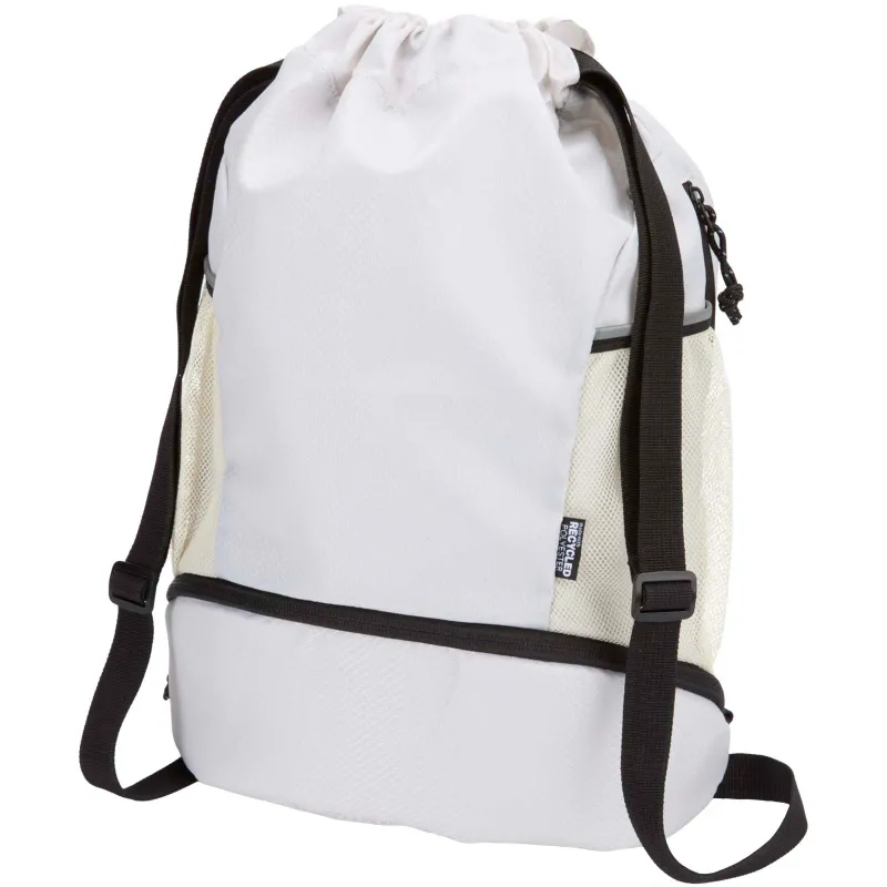Varyon GRS recycled sports drawstring bag with bottom compartment 18L