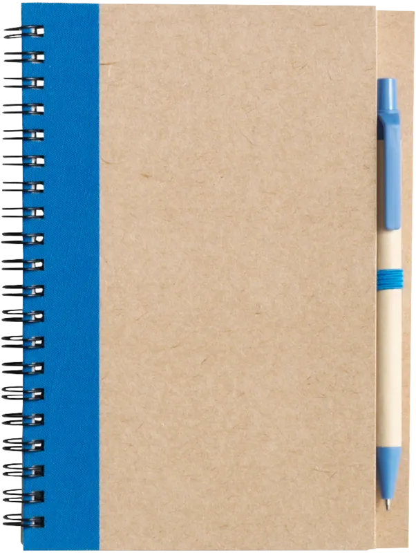 Recycled notebook with ballpen