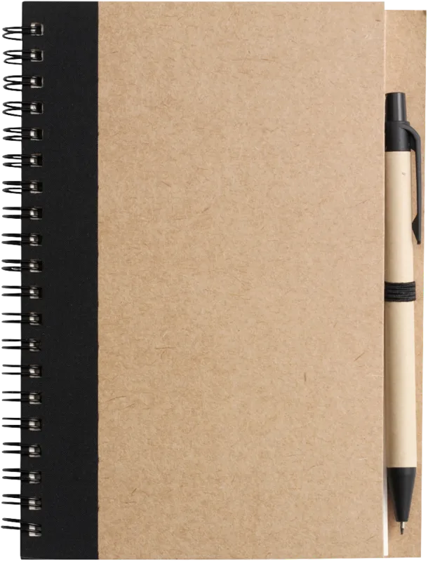 Recycled notebook with ballpen