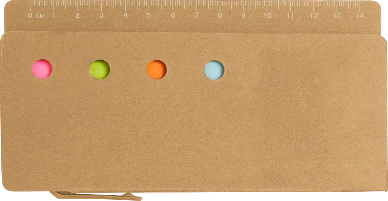 Cardboard holder with ruler