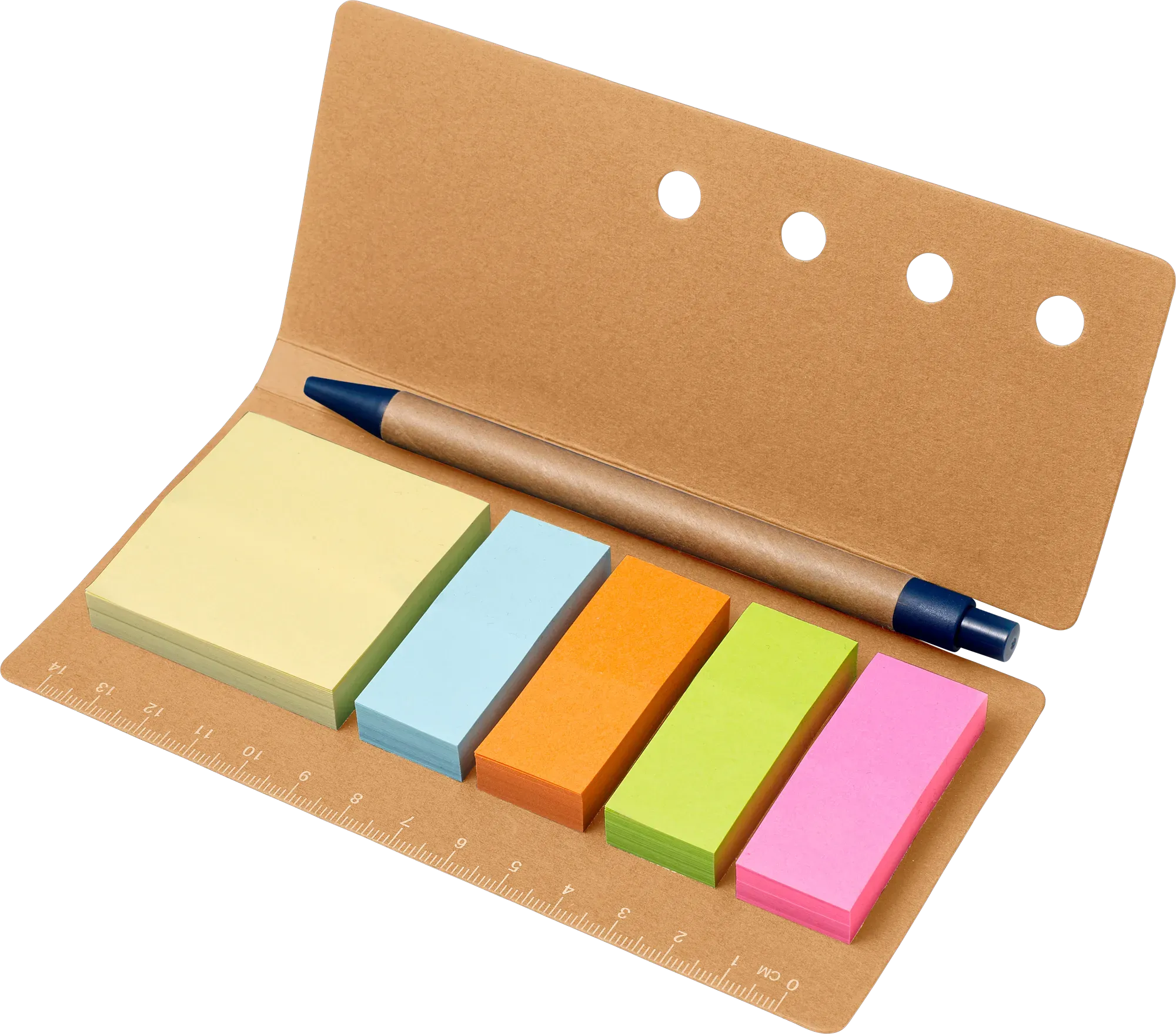 Cardboard holder with ruler