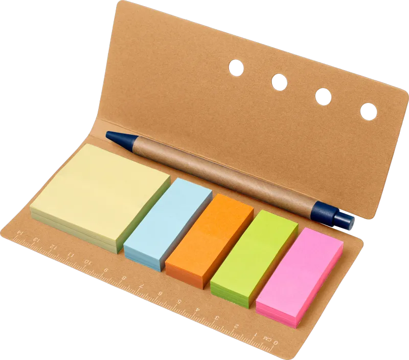 Cardboard holder with ruler