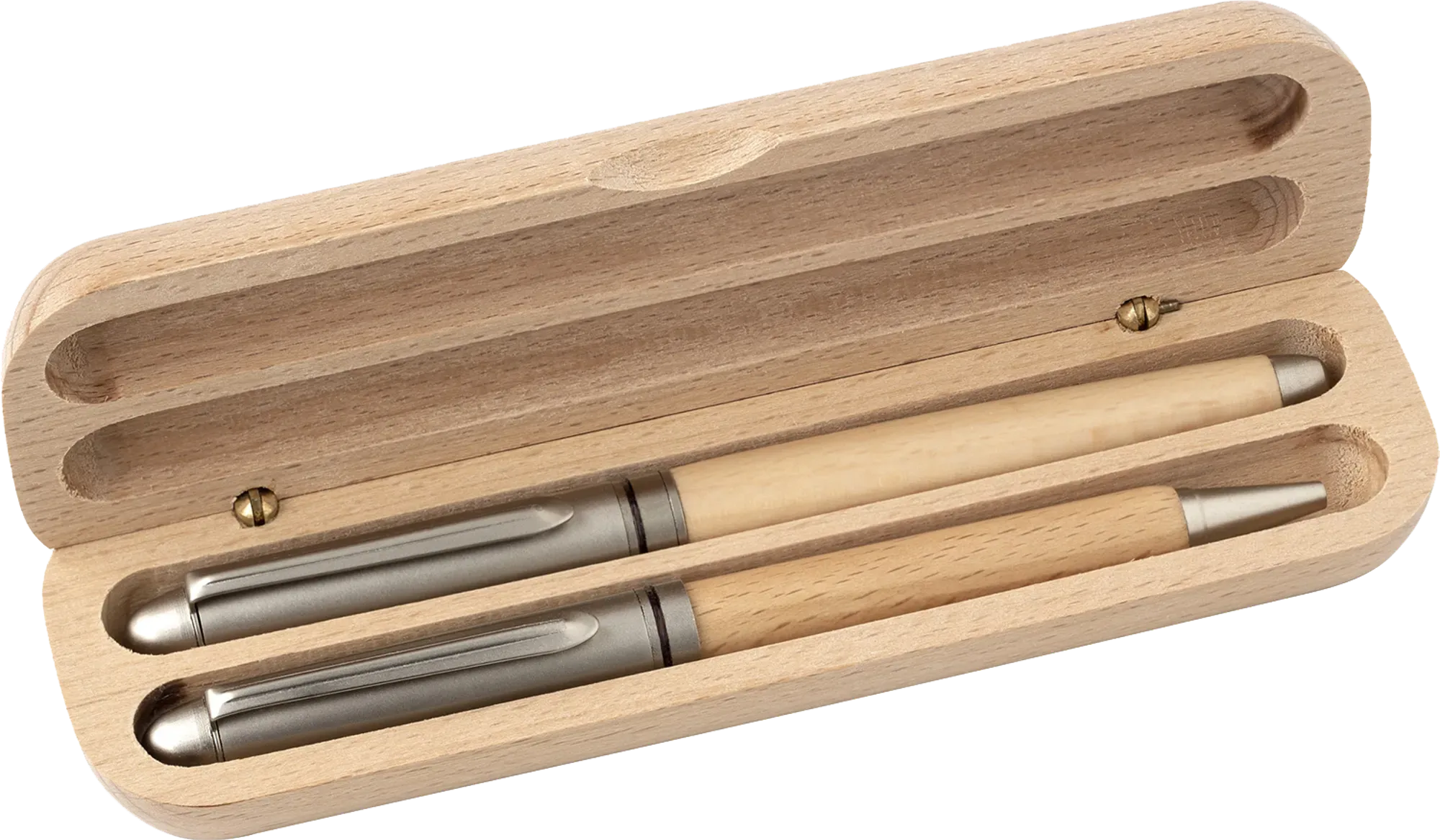 Beech wood writing set