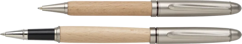 Beech wood writing set