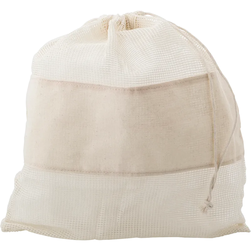 Natural cotton drawstring mesh bags