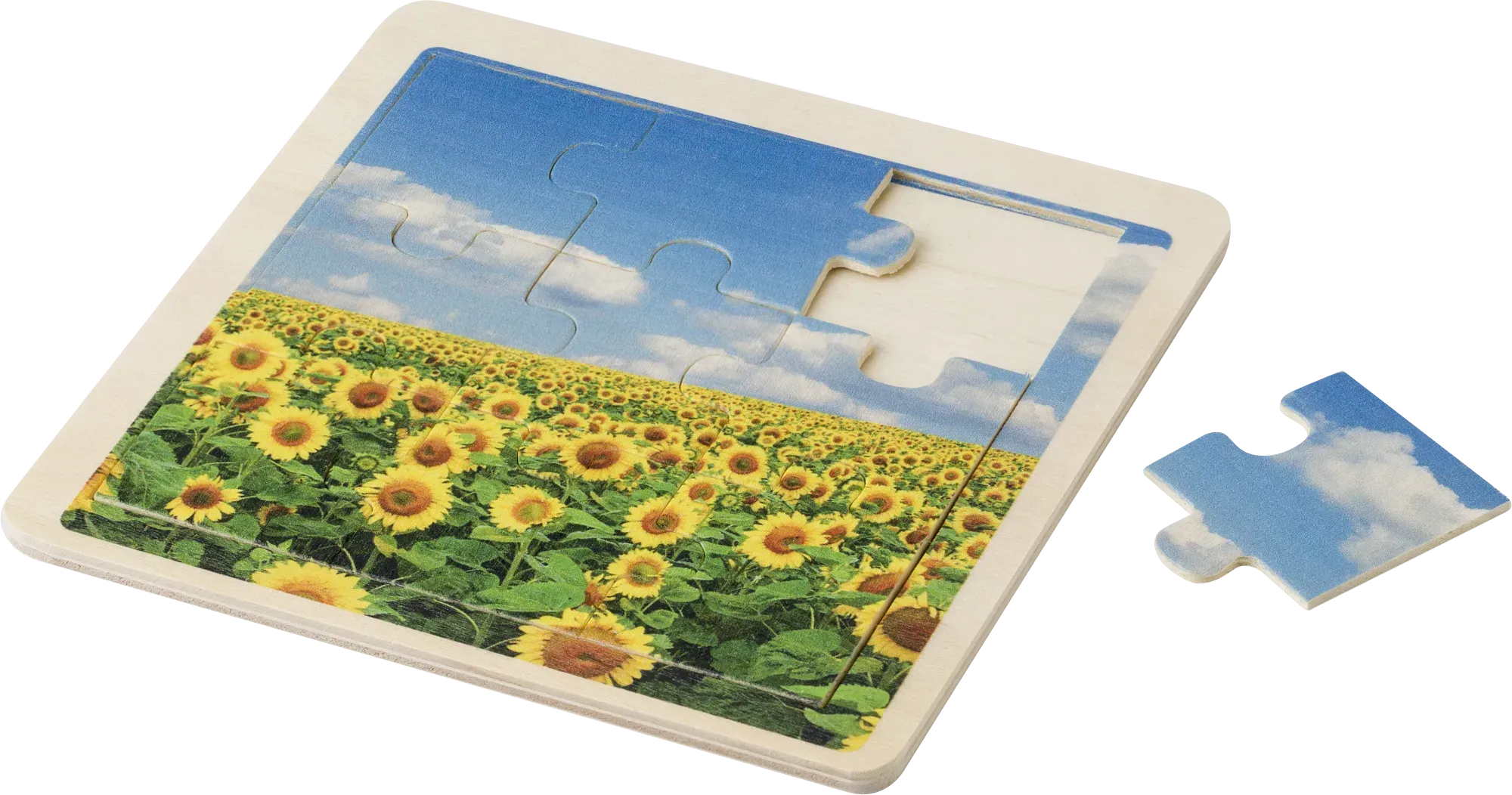 Wooden nine piece puzzle