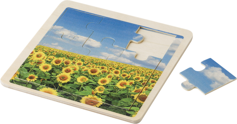 Wooden nine piece puzzle