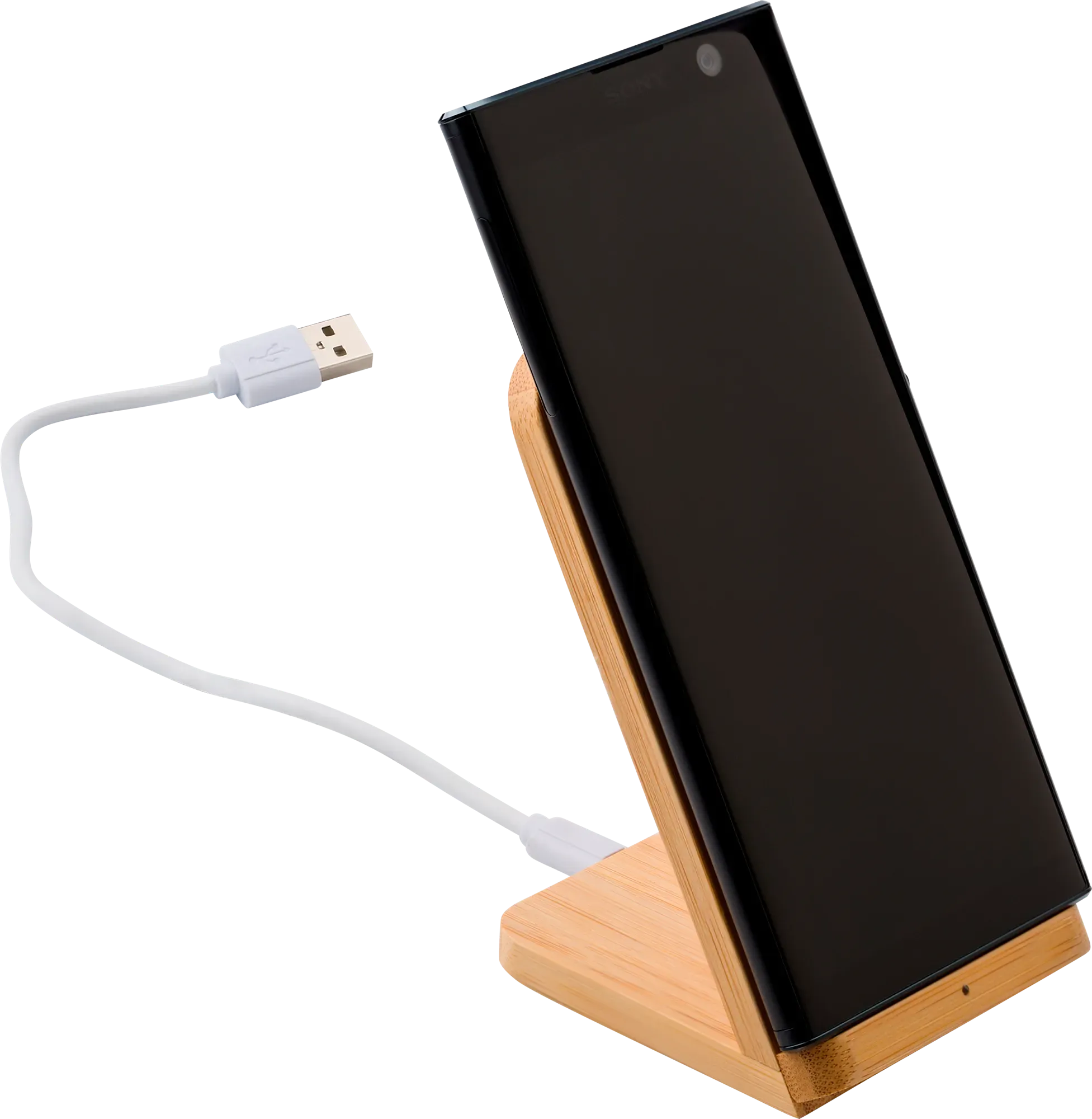 Bamboo phone holder