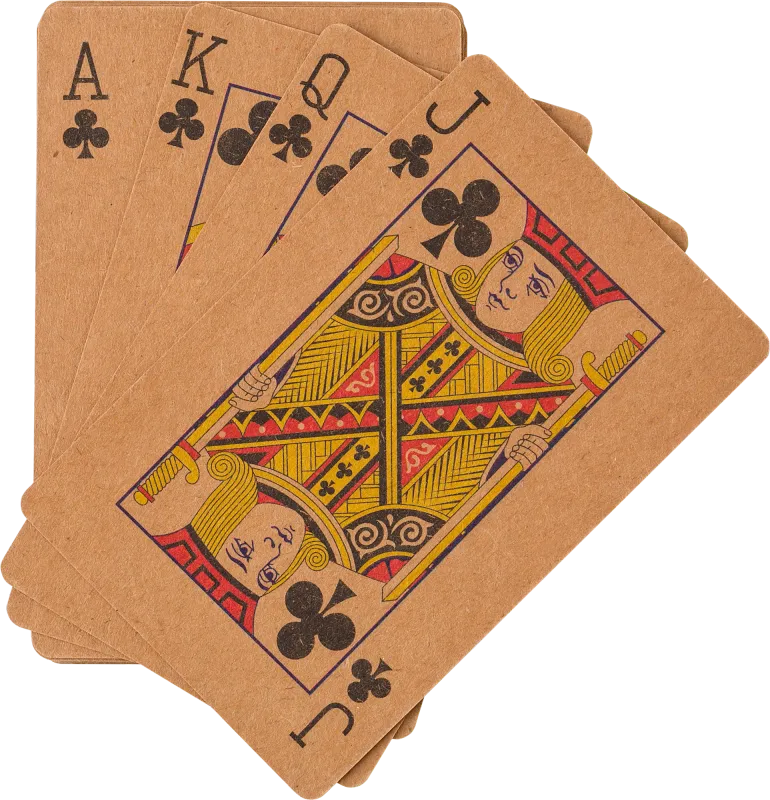 Recycled paper playing cards