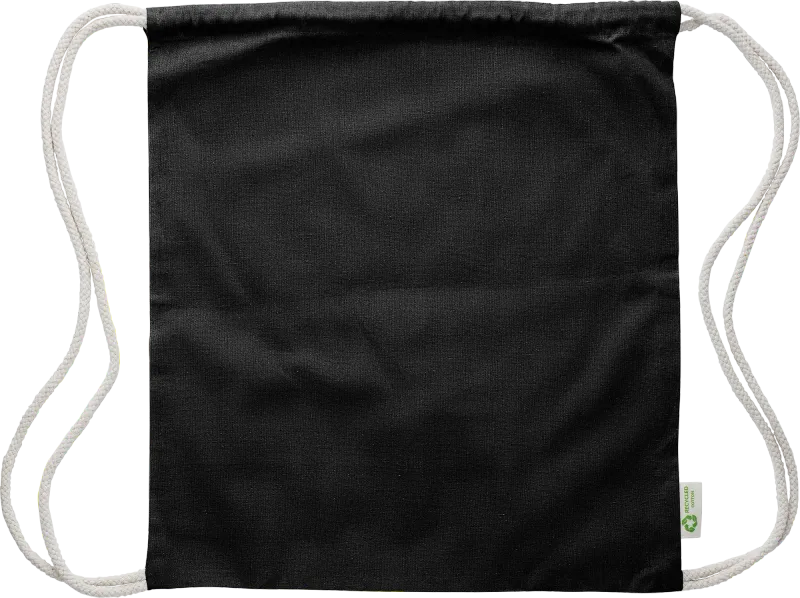 Recycled cotton drawstring bag. (120gsm/3.54oz)