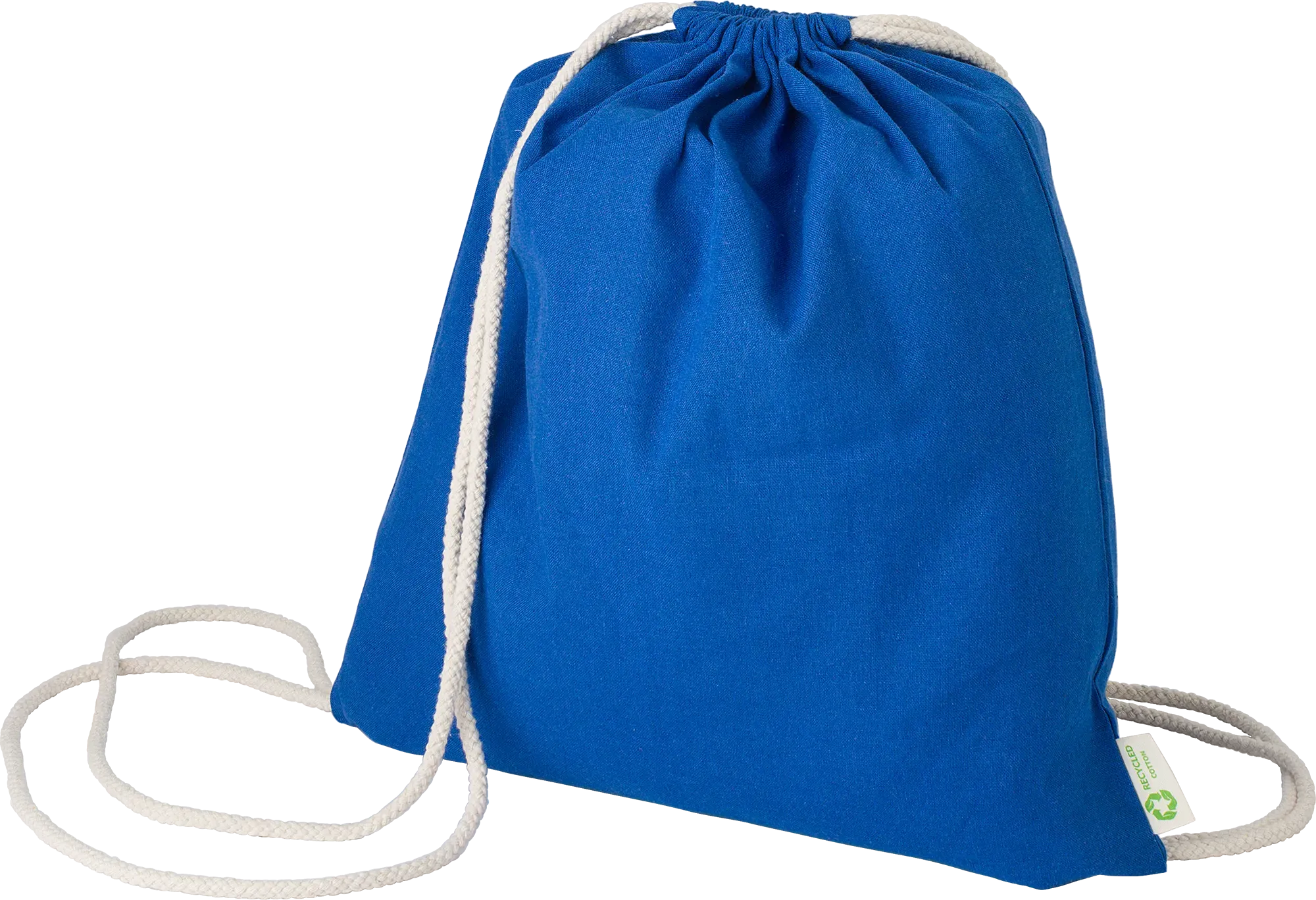 Recycled cotton drawstring bag. (120gsm/3.54oz)