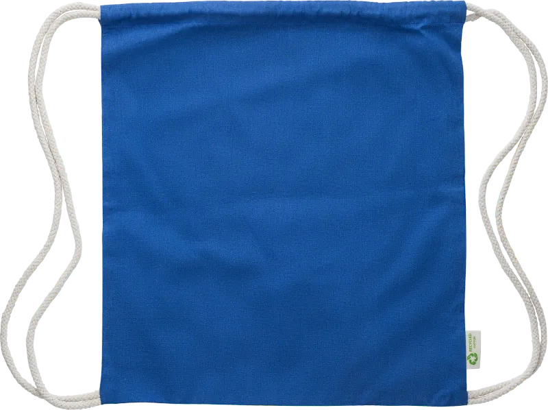 Recycled cotton drawstring bag. (120gsm/3.54oz)