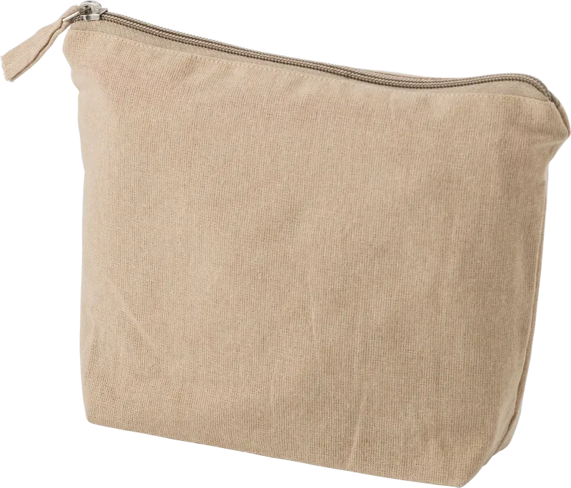 Recycled cotton cosmetic bag. (180gsm/5.31oz)