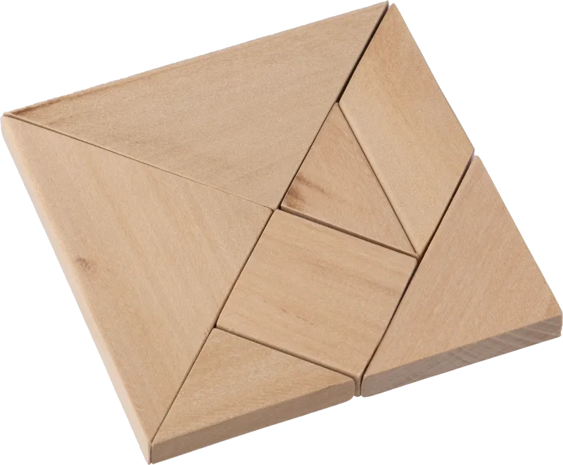 Wooden tangram puzzle