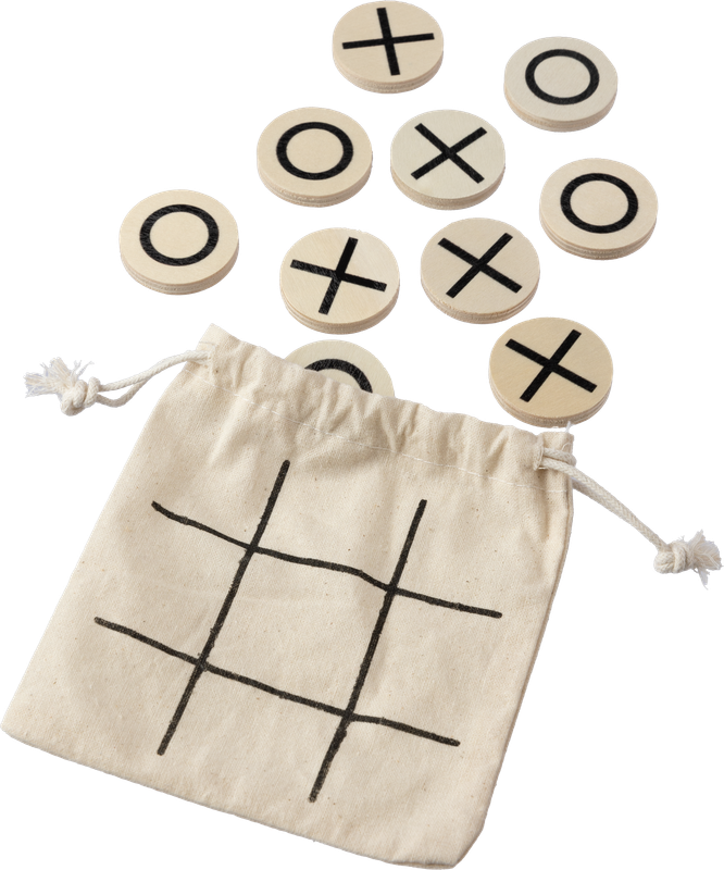 Wooden tic-tac-toe game