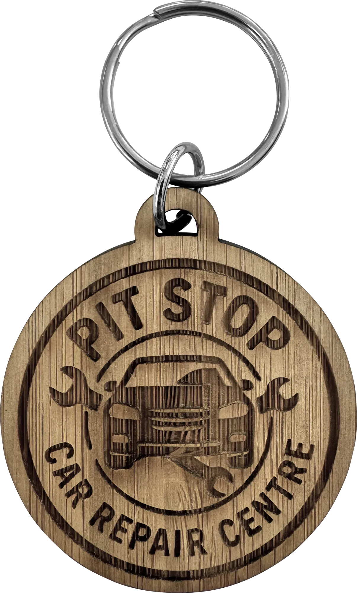Bamboo keyring (Round)