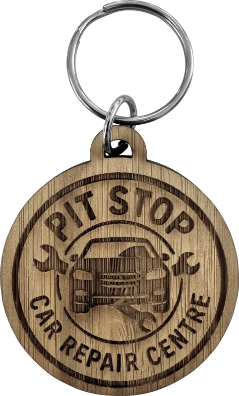 Bamboo keyring (Round)