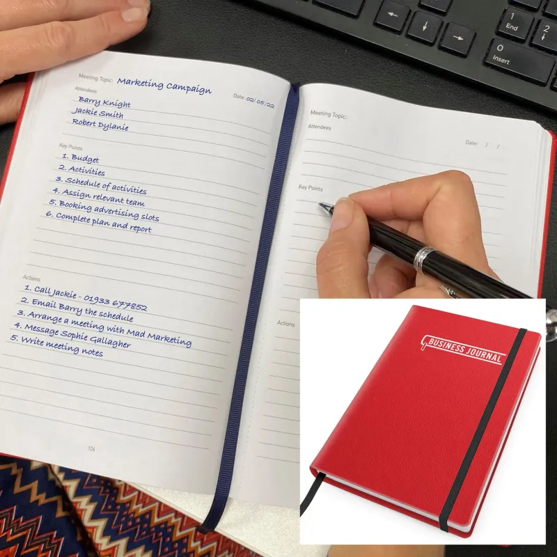 Business Planner in Recycled Como in a choice of 8 Colours