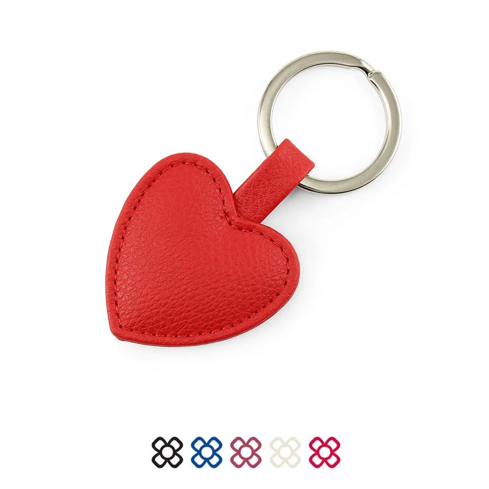 Heart Shaped key Fob in recycled Como, a quality vegan PU.