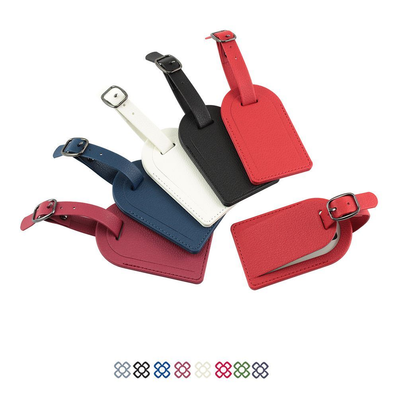 Large Luggage Tag with a Flap, in recycled Como rPET.