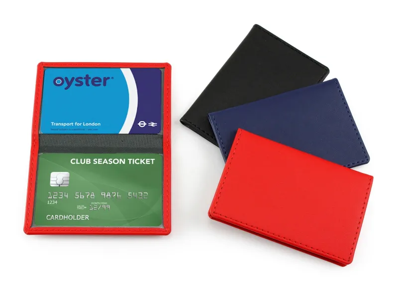 Porto rPET Credit Card Case in Navy & Black