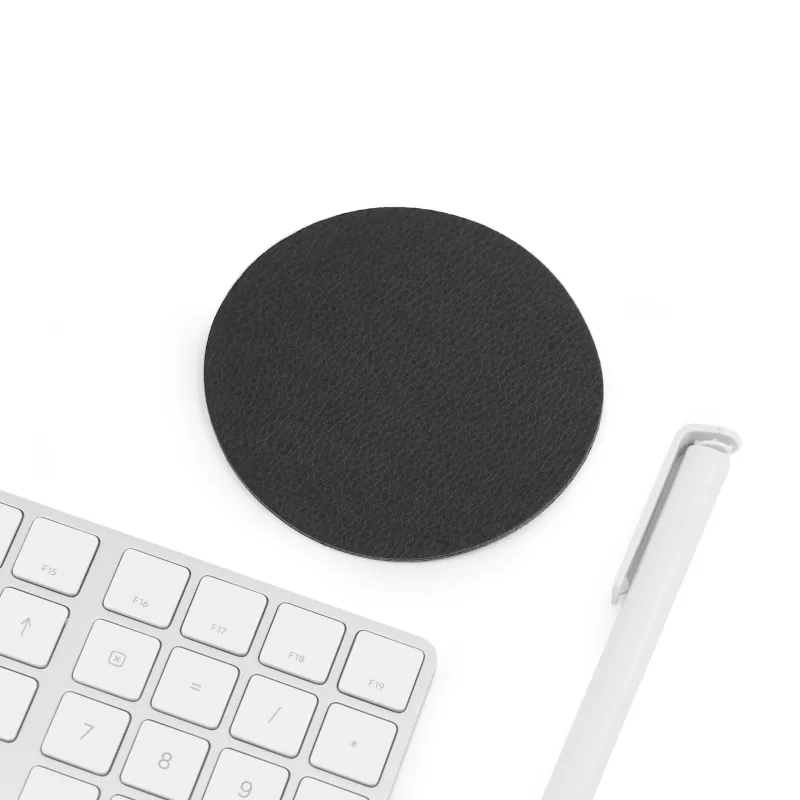 Flexi Round Coaster, finished in Como a quality recycled vegan material