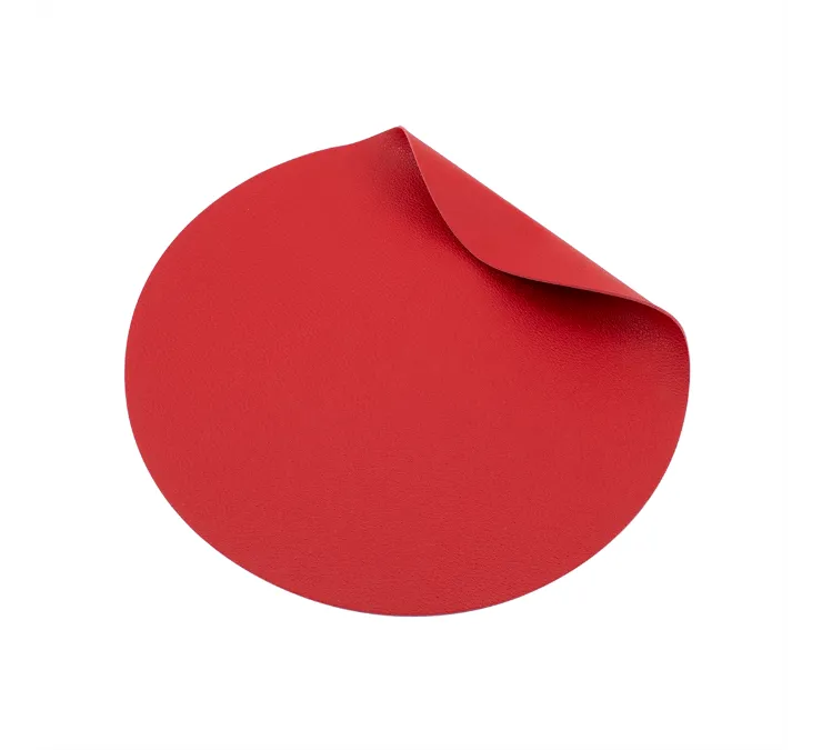 Flexi Round Desk Mat 250 mm, finished in Como a quality recycled vegan material