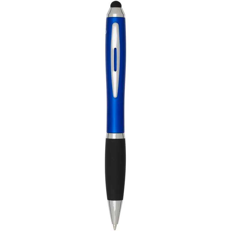 Nash RCS recycled plastic stylus ballpoint pen with coloured barrel and black grip (black ink)