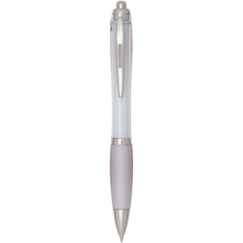 Nash RCS recycled plastic ballpoint pen with coloured barrel and grip (black ink)
