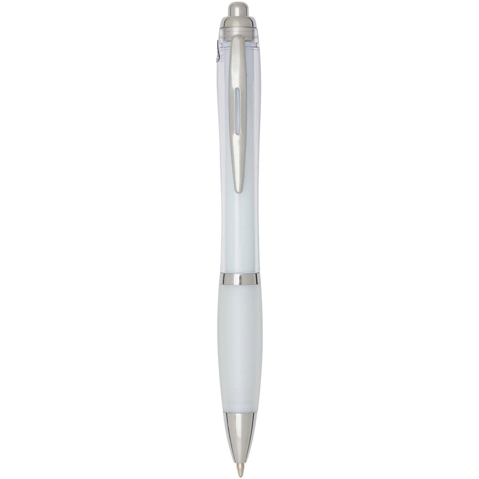 Nash RCS recycled plastic ballpoint pen with coloured barrel and grip (black ink)