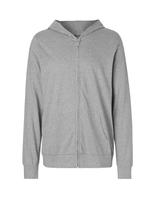 Neutral Unisex Jersey Hoodie w. Zip