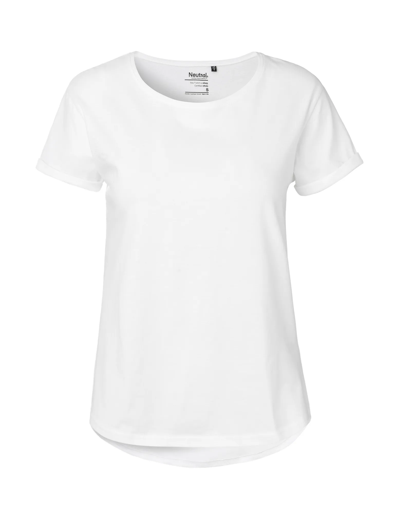 Neutral Ladies Roll Up Sleeve T-shirt