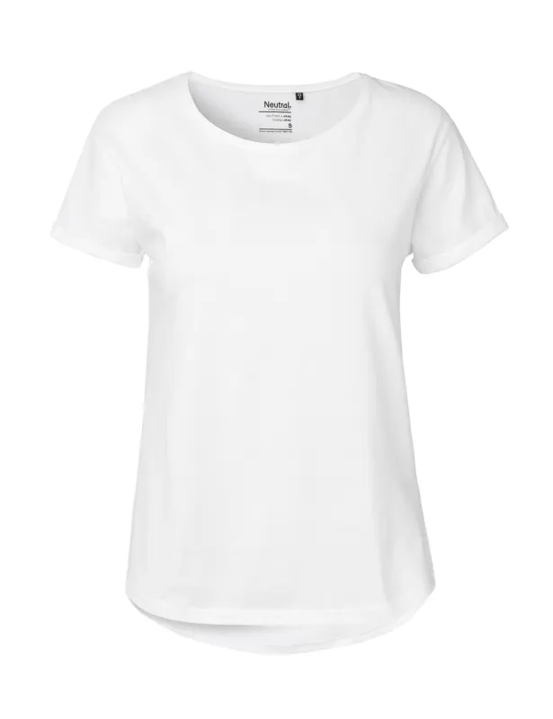 Neutral Ladies Roll Up Sleeve T-shirt