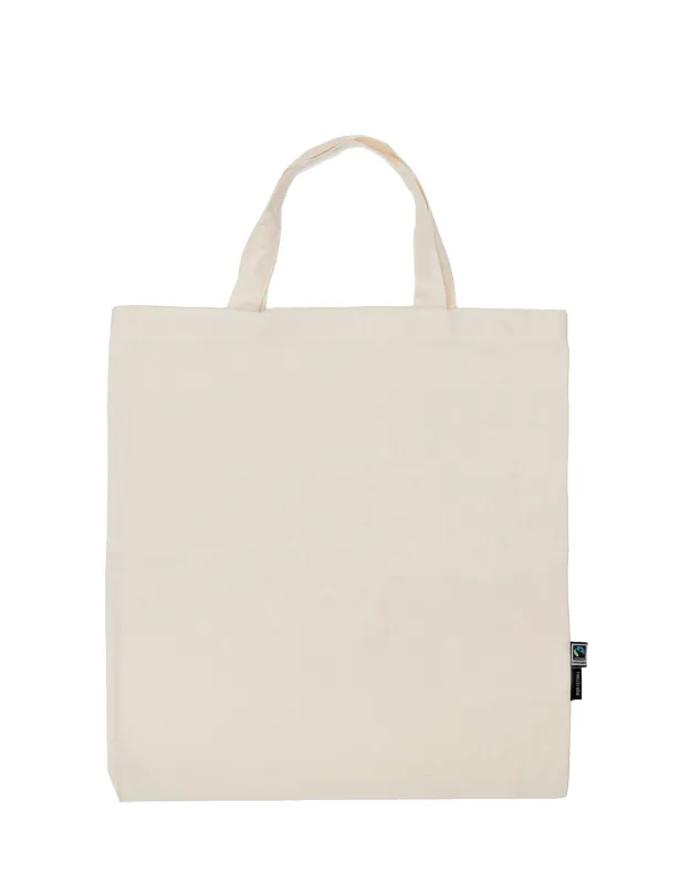 Neutral Shopping Bag w. Short Handles