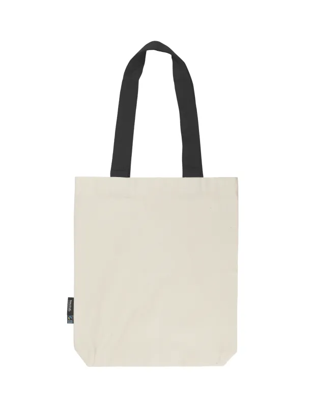 Neutral Twill Bag with Contrast Handles