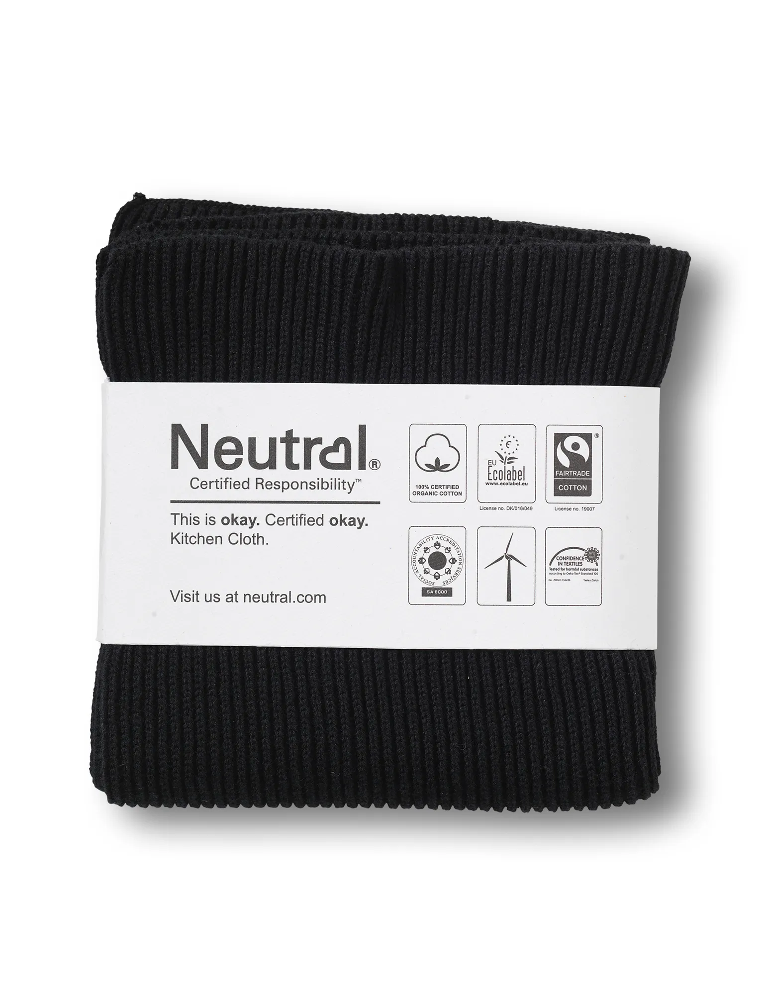Neutral Rib Knit Kitchen Cloth (Pack of 2 pieces)