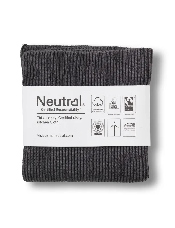 Neutral Rib Knit Kitchen Cloth (Pack of 2 pieces)