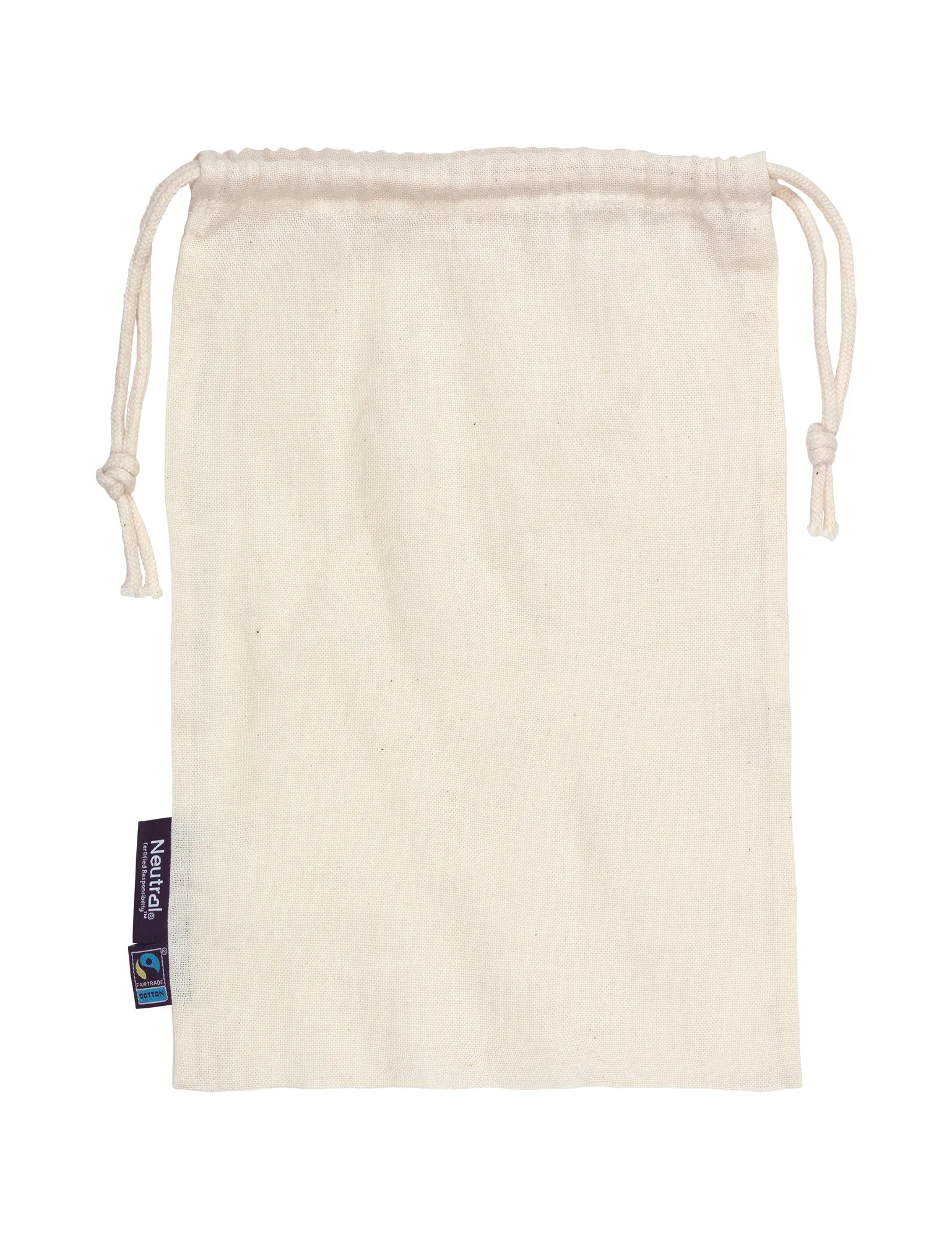 Neutral Cotton Bag w. Drawstrings (Pack of 5 Pieces)