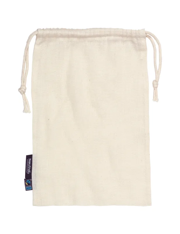 Neutral Cotton Bag w. Drawstrings (Pack of 5 Pieces)